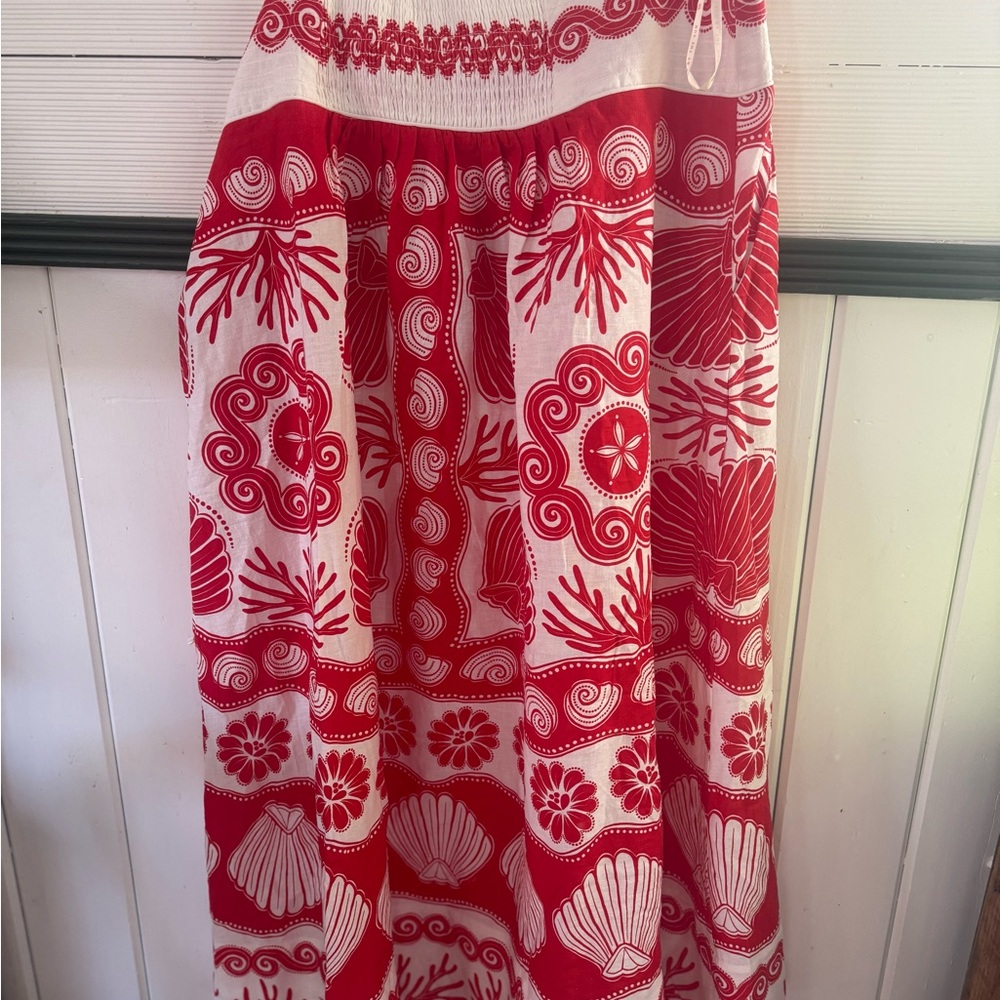 Farm Rio red white Ainika shell skirt, XL, BNWT - Picture 10 of 12